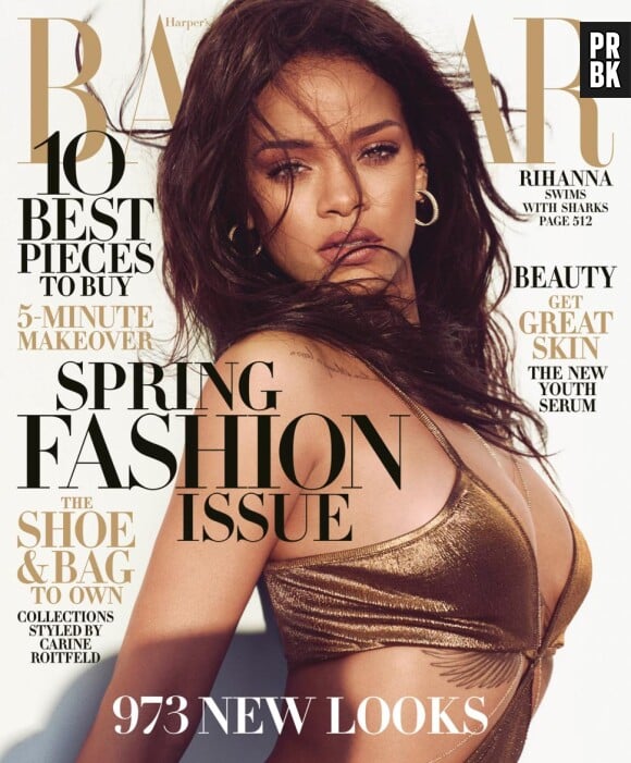 Rihanna en Une du magazine Harper's Bazaar, numéro de mars 2015