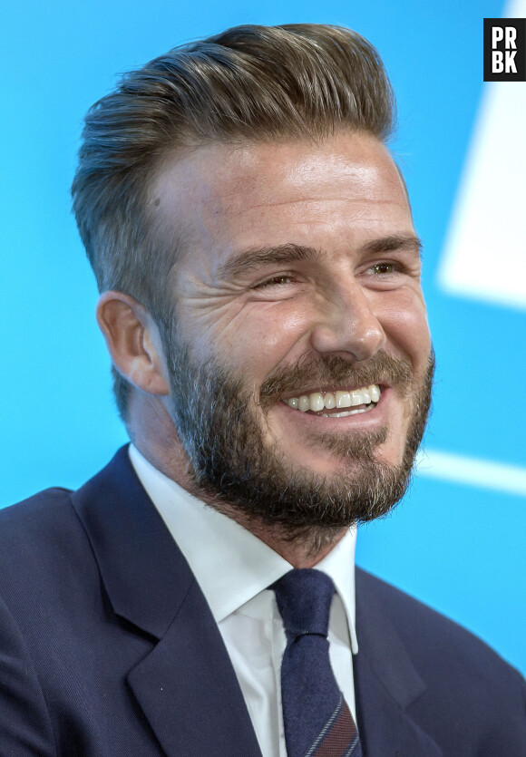 David Beckham pour le lancement de son nouveau projet caritatif "7" avec l'UNICEF, le 9 février 2015 à Londres