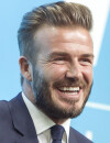  David Beckham souriant pour le lancement de son nouveau projet caritatif "7" avec l'UNICEF, le 9 f&eacute;vrier 2015 &agrave; Londres 
