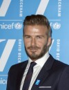  David Beckham prend la pose &agrave; l'&eacute;v&eacute;nement de lancement de son nouveau projet caritatif "7"&nbsp;avec l'UNICEF, le 9 f&eacute;vrier 2015 &agrave; Londres 