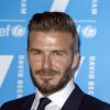 David Beckham pour le lancement de son nouveau projet caritatif "7", le 9 février 2015 à Londres