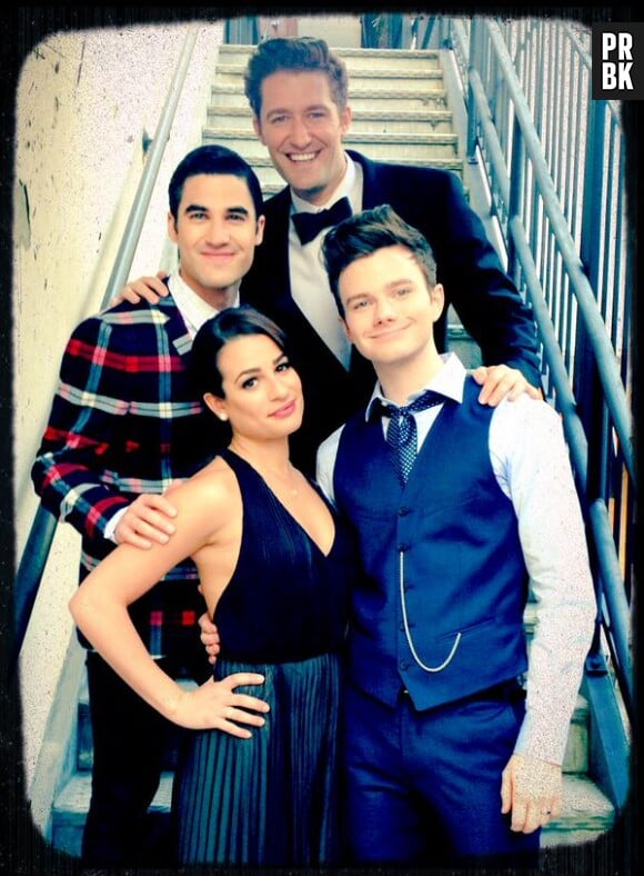 Glee saison 6 : Lea Michele, Chris Colfer, Darren Criss et Matthew Morrison sur les plateaux pour la fin du tournage