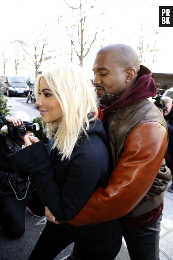 Kim Kardashian et Kanye West à Paris le 6 mars 2015