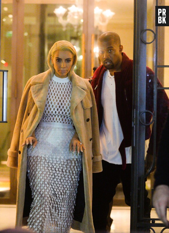 Kim Kardashian transparante avec Kanye West à Paris le 6 mars 2015