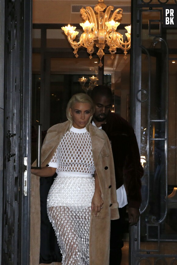 Kim Kardashian en transparence à Paris le 6 mars 2015