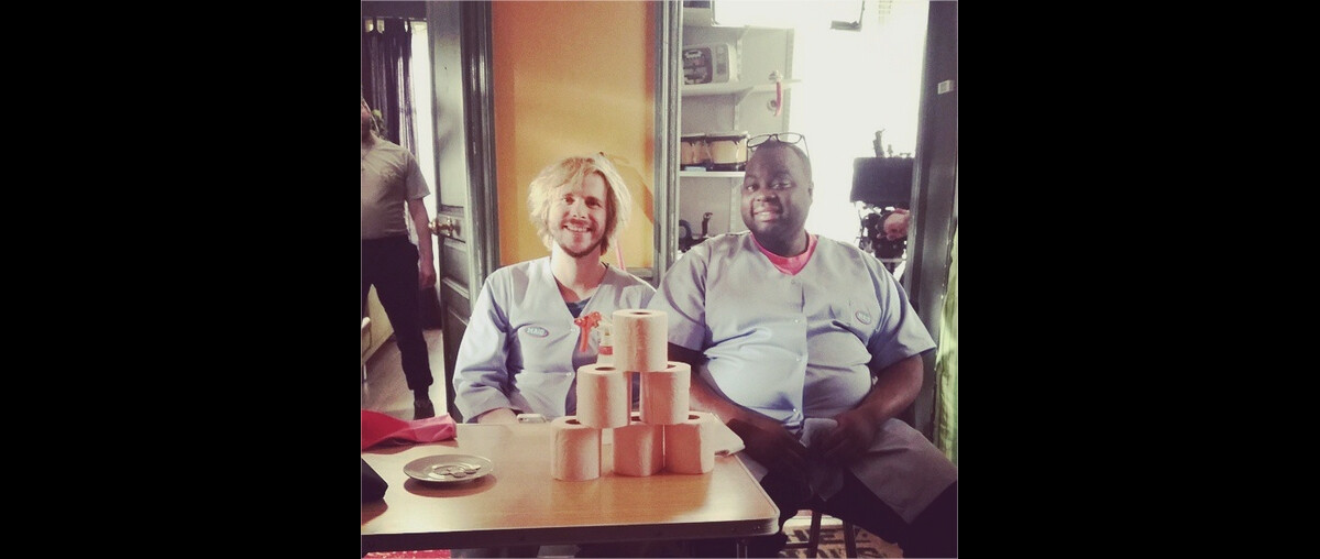 Photo JeanBaptiste Shelmerdine et Issa Doumbia sur le tournage de
