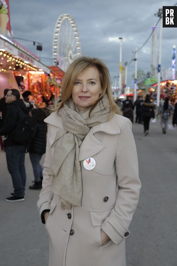 Valérie Trierweiler lors de la soirée d'ouverture de la Foire du Trône à Paris, le 27 mars 2015