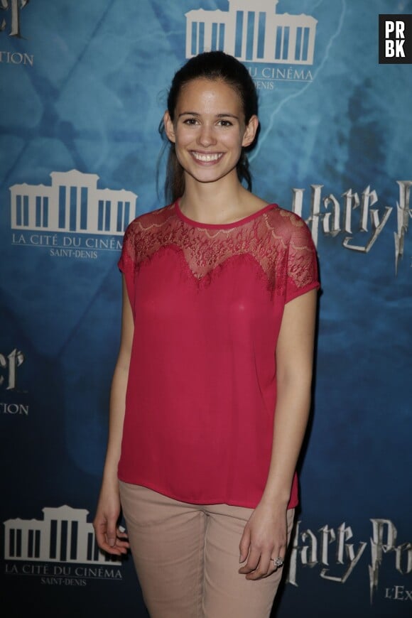 Lucie Lucas au vernissage de l'exposition Harry Potter à la Cité du cinéma le 2 avril 2015