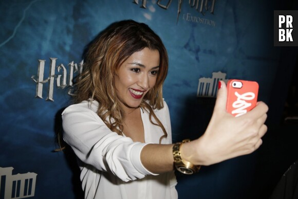 Karima Charni au vernissage de l'exposition Harry Potter à la Cité du cinéma le 2 avril 2015