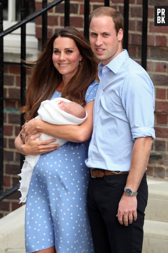 Kate Middleton et le Prince William lors de la naissance du Prince George