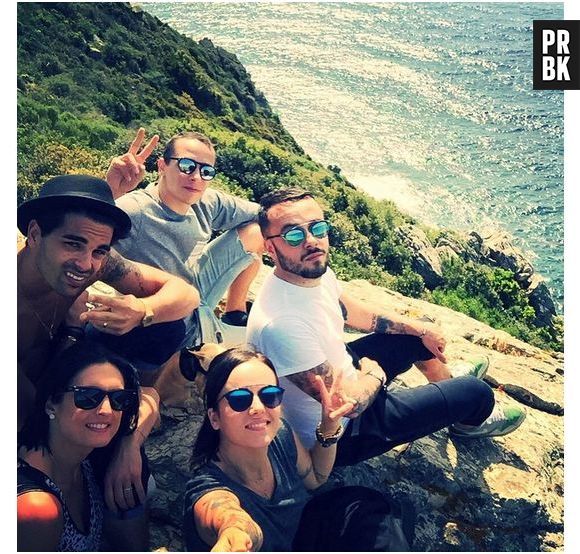 Alizée, Grégoire Lyonnet, Christophe Licata et sa femme Coralie en Corse en mai 2015