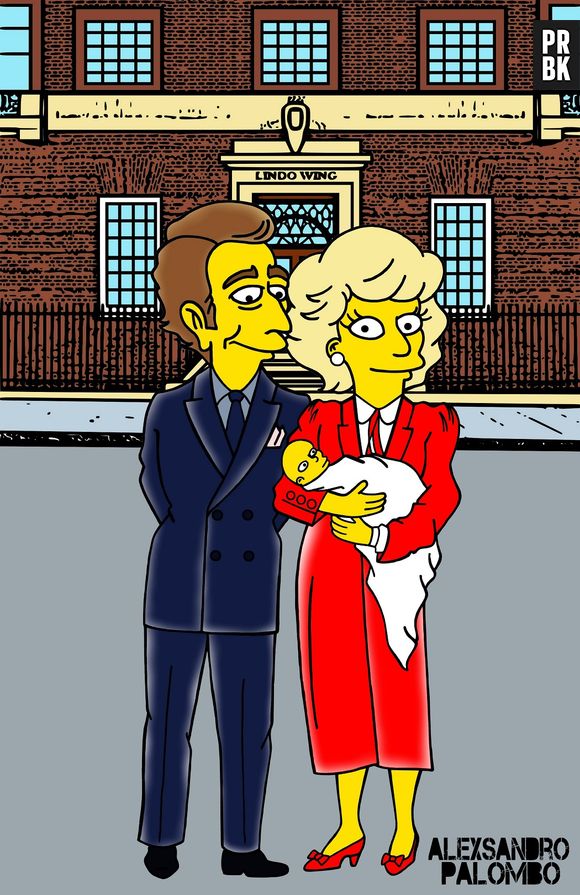 Royal Baby : l'artiste aleXsandro Palombo transforme la famille royale d'Angleterre en Simpsons