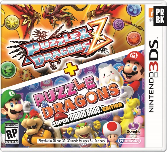 Puzzle Dragons Z + Puzzle Dragons Super Mario Bros Edition est disponible sur 3DS depuis le 7 mai 2015