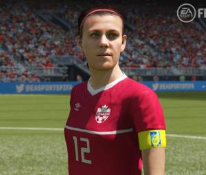 FIFA 16 : Christine Sinclair est mod&eacute;lis&eacute;e dans le jeu