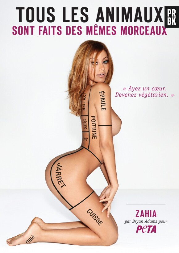 Zahia Dehar se met à nue pour la nouvelle campagne de PETA