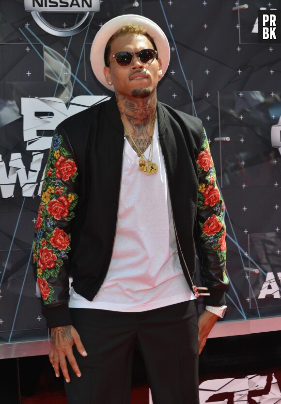 Chris Brown sur le tapis rouge des BET Awards, le 28 juin 2015