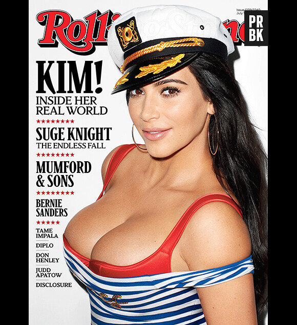 Kim Kardashian sexy et décolletée en Une de Rolling Stone