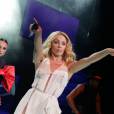 Kylie Minogue à la soirée anniversaire des 80 ans de Lancôme pendant la Fashion Week, au Casino de Paris, le 7 juillet 2015