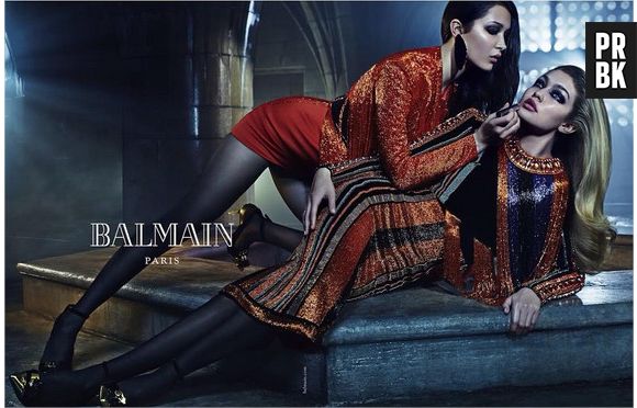 Bella et Gigi Hadid, égéries de la nouvelle campagne Balmain shootée par Mario Sorrenti, automne-hiver 2015