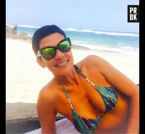 Cristina Cordula en vacances en août 2015