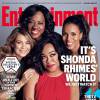 Shonda Rhimes pose avec Ellen Pompeo, Kerry Washington et Viola Davis en couverture de Entertainment Weekly