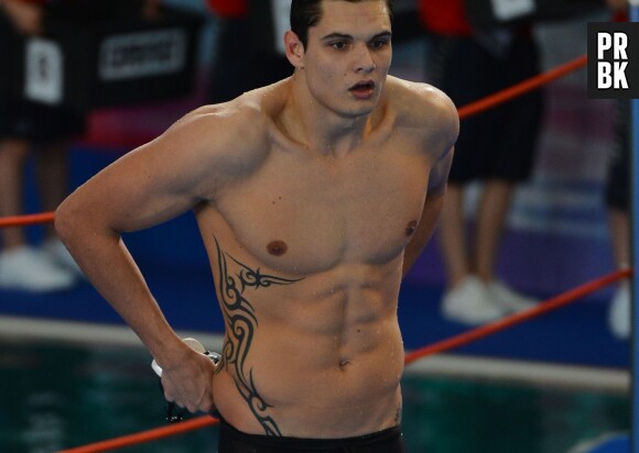 Florent Manaudou lors d'une compétition à Chartres, en 2012