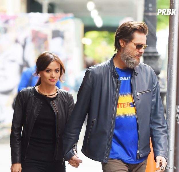 Jim Carrey et sa petit-amie Cathriona White dans les rues de New York, le 21 mai 2015