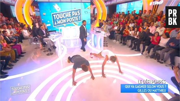 Matthieu Delormeau VS Gilles Verdez : battle de pompes dans TPMP le 30 septembre 2015 sur D8