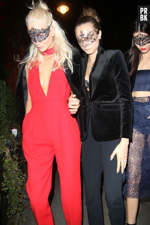 Kendall Jenner, Cara Delevingne et Poppy Delevingne à l'anniversaire d'Eva Düringer Cavalli à Londres le vendredi 9 octobre 2015