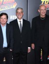 Huey Lewis, Michael J. Fox, Bob Gale, Christopher Lloyd et Lea Thomson à la projection du 30ème anniversaire de Retour vers le futur, le 21 octobre 2015