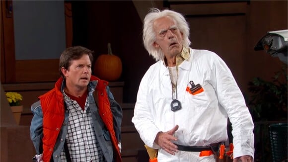 Retour vers le futur : Marty McFly et Doc débarquent en Delorean chez Jimmy Kimmel !