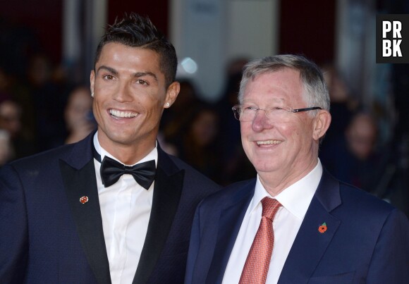 Cristiano Ronaldo et Alex Ferguson réunis sur le tapis rouge du documentaire consacré à Ronaldo, le 9 novembre 2015 à Londres
