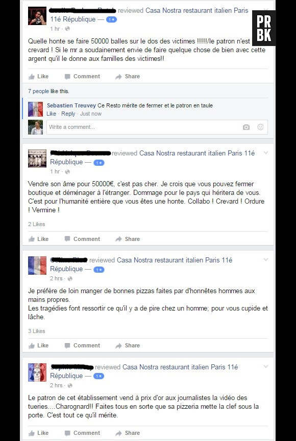 Le patron du Casa Nostra vend les images des attentats pour 50 000 euros : les internautes en colère sur Facebook