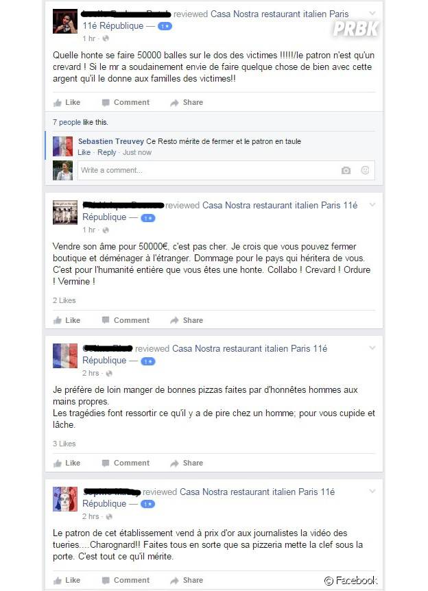 Le patron du Casa Nostra vend les images des attentats pour 50 000 euros : les internautes en colère sur Facebook