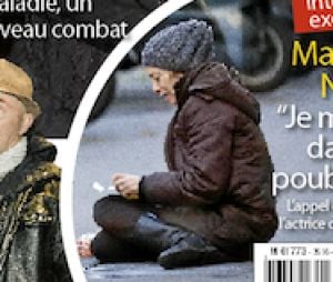 Mallaury Nataf SDF en couverture de France Dimanche le 18 décembre 2015