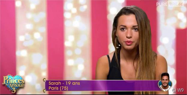 Sarah (Les Princes de l'amour 3) dans l'épisode du 28 décembre 2015 sur W9