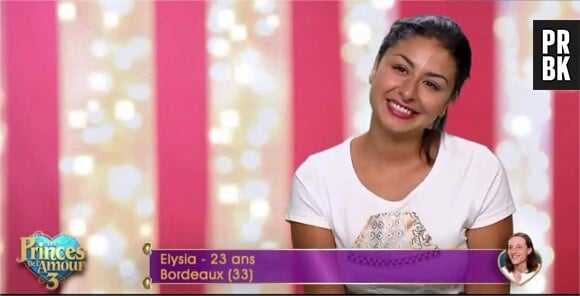 Elysia (Les Princes de l'amour 3) dans l'épisode du 4 janvier 2015 sur W9