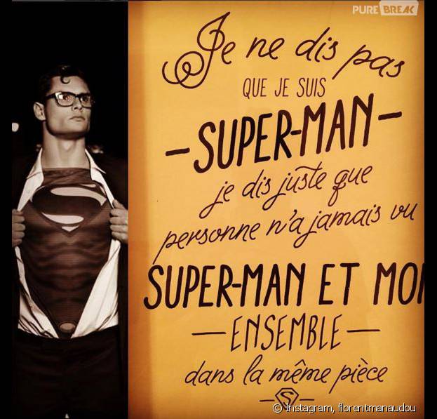 Florent Manaudou sexy dans la peau de Superman, sur Instagram, le 5 janvier 2015