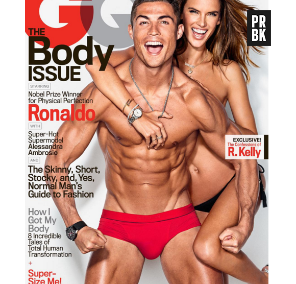 Cristiano Ronaldo en slip et musclé pour GQ au côté d'Alessandra Ambrosio topless