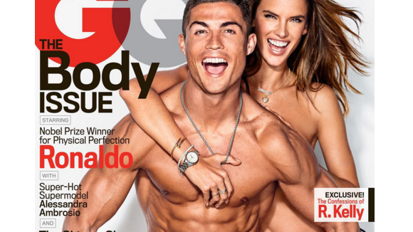 Cristiano Ronaldo en slip au côté d'Alessandra Ambrosio topless : la Une sexy de GQ