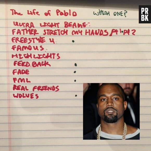 Kanye West : la tracklist de son nouvel album "The Life Of Pablo" dévoilée sur Twitter