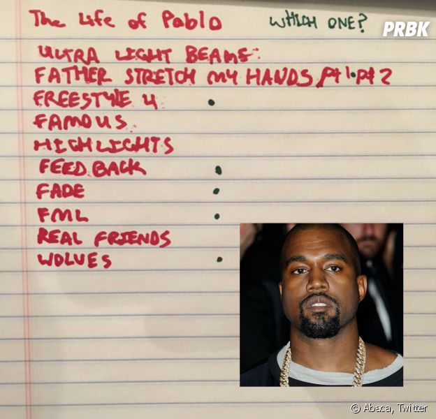 Kanye West : la tracklist de son nouvel album "The Life Of Pablo" dévoilée sur Twitter