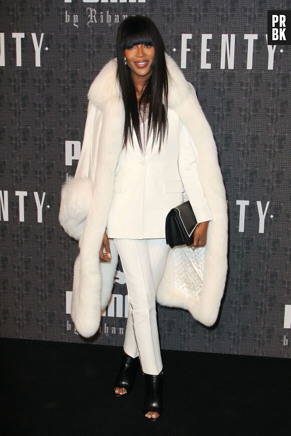 Naomi Campbell pour le défilé Fenty Puma by Rihanna pendant la Fashion Week de New-York, le 12 février 2016