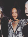 Bella Hadid, Rihanna et Gigi Hadid pour le défilé Fenty Puma by Rihanna pendant la Fashion Week de New-York, le 12 février 2016