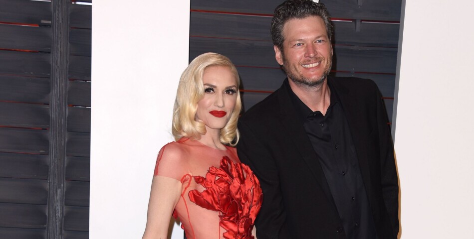 Gwen Stefani et Blake Shelton à la soirée organisée par Vanity Fair après les Oscars le 28 février 2016