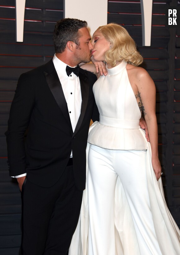 Lady Gaga et Taylor Kinney à la soirée organisée par Vanity Fair après les Oscars le 28 février 2016