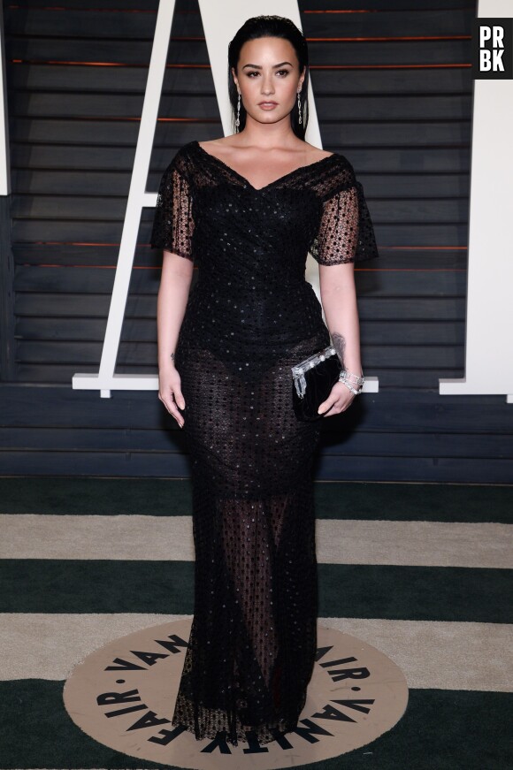 Demi Lovato à la soirée organisée par Vanity Fair après les Oscars le 28 février 2016