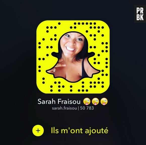 Sarah Fraisou sur Snapchat : son compte officiel