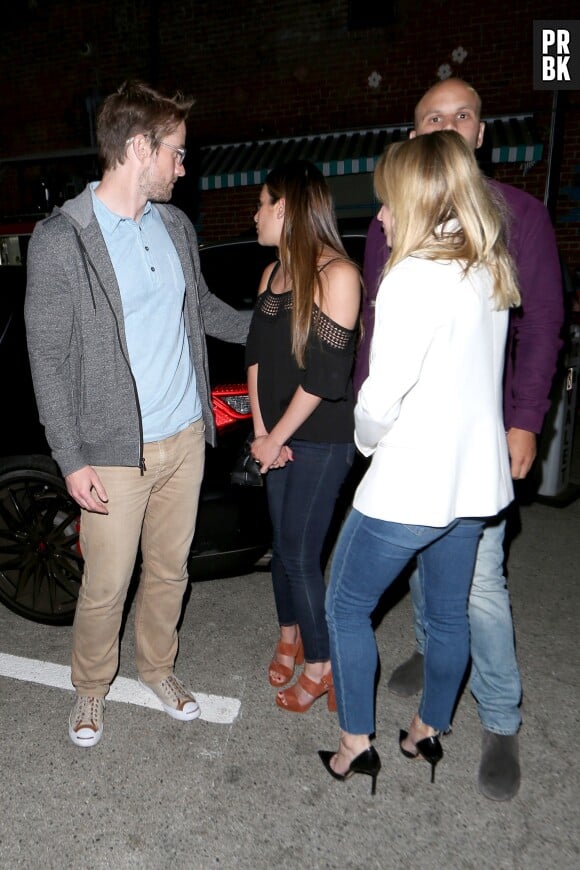 Lea Michele aperçue avec Robert Buckley et Becca Tobin à Los Angeles le 30 mai 2016
