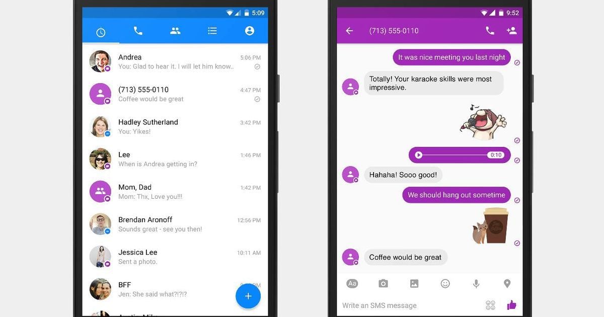 Comment Envoyer Des Stickers Par Sms Les SMS et MMS reviennent sur Facebook Messenger - Purebreak